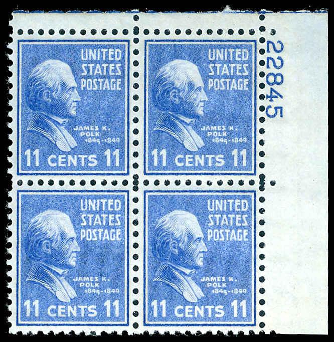 U.S. PLATE BLOCKS 815  Mint (ID # 86642)