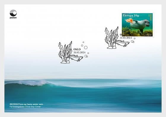 Norway Norvege Norwegen 2024 Europa CEPT Underwater fauna and flora stamp FDC