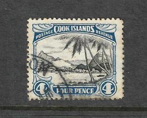  COOK IS  1944 4d PICTORIAL FU  SG141