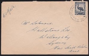 PAPUA NEW GUINEA 1947 cover Australia franking used in LAE.................A7967