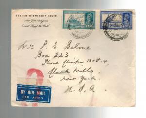 1930s Bombay India cover  to USA Dollar Steamship Lines