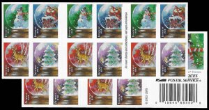 PCBstamps US #5816/5819b Bk Pane $13.20(4x5x{66c})Snow Globes, MNH, (5)