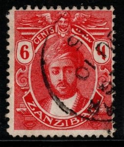 ZANZIBAR SG248 1913 6c ROSE-CARMINE FINE USED