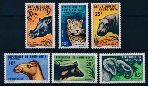 [64047] Burkina Faso Upper Volta 1966 Wild Life - Hippo, Elephant, Leopard  MLH