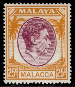 MALAYSIA - Malacca GVI SG12, 25c purple & orange, M MINT.