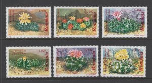 Romania #4160-65 (1997 Cactus set) VFMNH CV $3.65