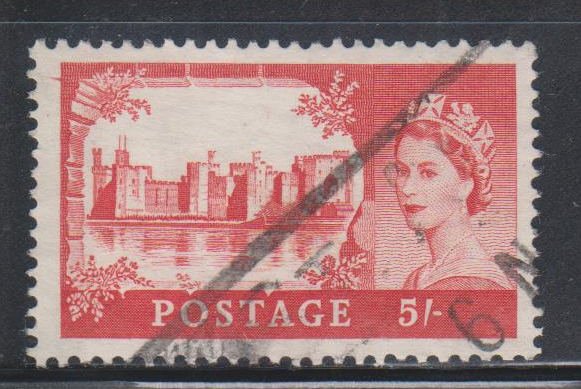 Great Britain,  5sh Caernarfon Castle  (SC# 310) Used