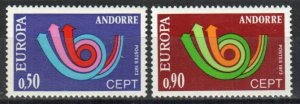 Andorra, French Stamp 219-220  - 73 Europa