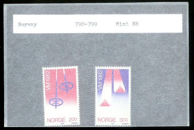 NORWAY Sc#798-799 MINT NEVER HINGED Complete Set