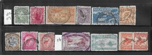 NEW ZEALAND SCOTT #107-115/117-119 1902-07 -WMK 61- PARTIAL SET- USED