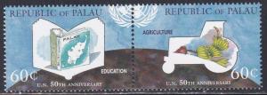 Palau # 374c-d, United Nations 50th Anniversary, NH, 1/3 Cat.