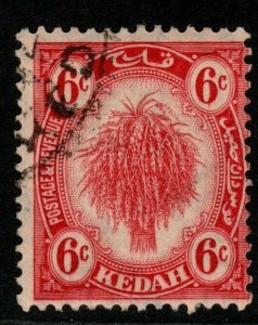 MALAYA KEDAH SG56 1926 6c CARMINE USED