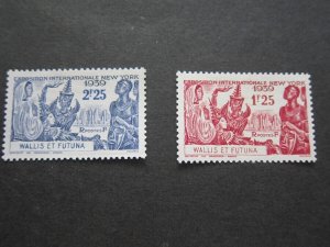 French Wallis and Futuna Islands 1933 Sc 90-91 set MH