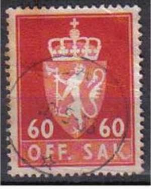 NORWAY, 1955, used 60ore Official