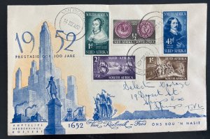 1952 South Africa First Day Souvenir Cover Van Riebeeck 300 years of Progress FD