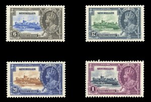 Seychelles #118-121 Cat$15.75, 1935 Silver Jubilee, set of four, hinged
