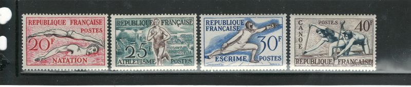FRANCE 1953 SPORTS #700 - 705 MH C.V. $67.50