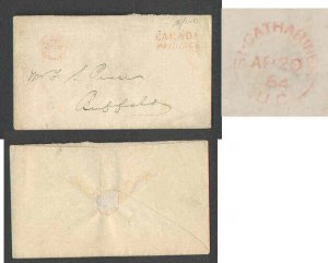 Canada-covers #1863 - Stampless to US-Lincoln Cnty-St. Catharine