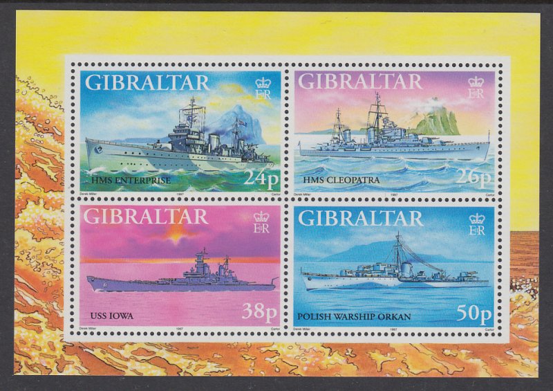 Gibraltar 732 Ships Souvenir Sheet MNH VF