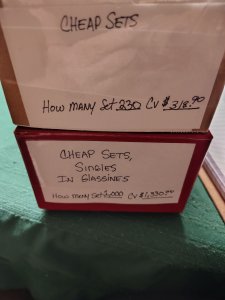 Cheaper sets 1,230 set in glassine envelopes