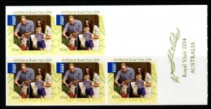 AUSTRALIA SG4197a 2013 ROYAL VISIT SELF ADHESIVE PANE MNH