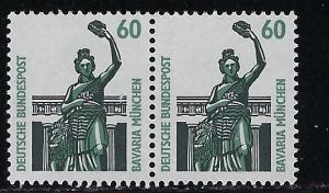 Germany Bund Scott # 1525, mint nh, pair, variation sheet print