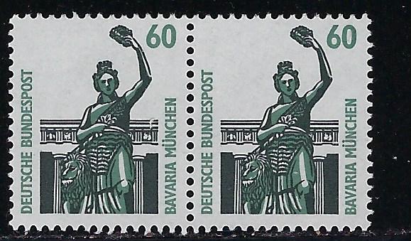 Germany Bund Scott # 1525, mint nh, pair, variation sheet print