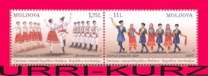 MOLDOVA 2015 Azerbaijan Joint Issue National Traditional Folk Dances 2v MNH