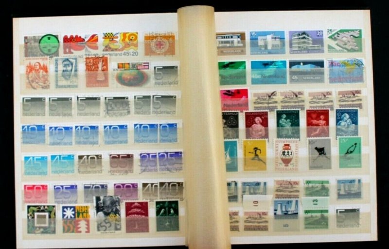 Netherlands Stamp Collection Lot of 519 MNH, MH Used Vintage Stock Book