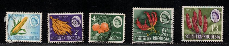 SOUTHERN RHODESIA Scott # 95//103 Used - QEII & Various Plants