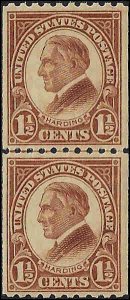 605 Mint,OG,NH... Line Pair... SCV $7.00