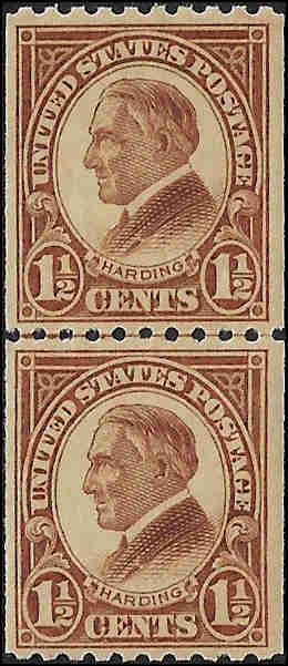 605 Mint,OG,NH... Line Pair... SCV $7.00