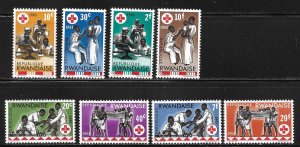 Rwanda 44-51 100th Red Cross set MNH