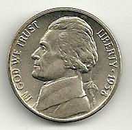 1938 - Jefferson Nickel - About Uncirculated