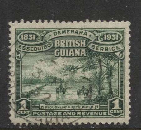 British Guiana - Scott 205- Centenary of Union -1931 - Used - Single 1c Stamp