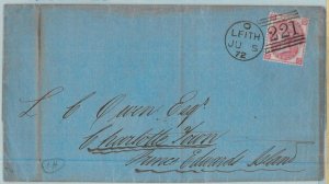 BK0777 - GB - POSTAL HISTORY - SG # 103P. 7 on COVER to PRINCE EDWARD Is 1872-