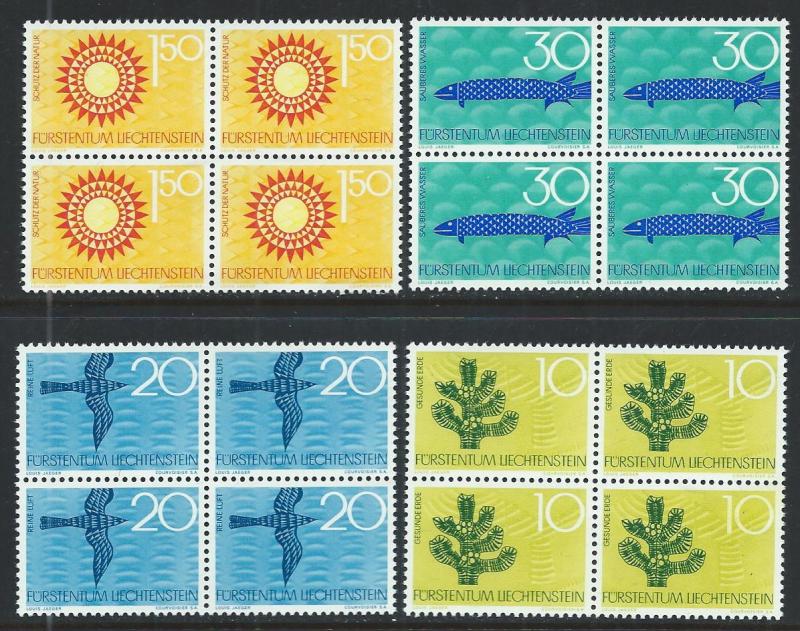 LIECHTENSTEIN SC# 406-9 B/4 VF/MNH 1966