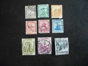 Stamps - Egypt - Scott# 50-58 - Used Part Set of 9 Stamps