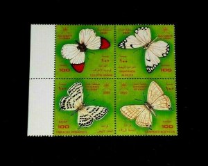 TOPICAL, BUTTERFLIES, 2000, OMAN #421, BLK/4, MNH, LOT #26, NICE,LQQK