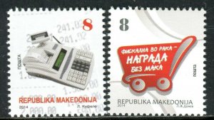 106 - MACEDONIA 2014 - Definitive Stamps - Fiscal Cash Register - MNH Set