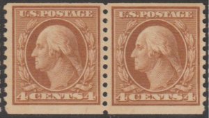 U.S. Scott #495 Washington Stamp - Mint NH Pair