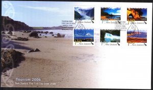 New Zealand 2006 Tourism Landscapes Mountains Waterfalls FDC