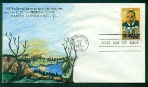 MARTIN LUTHER KING JR FDC - HAM cachet, Hand painted, #120 of 251