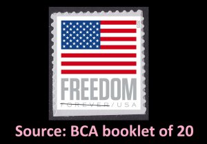 US Flag Freedom forever single (1 stamp from BCA booklet) MNH 2023 Apr 15 