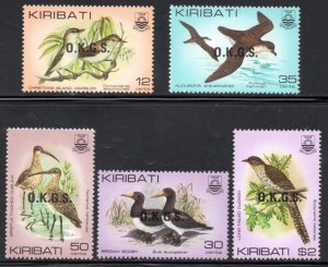 Kiribati - 1982 Birds Official Set MNH** SG O36-O40