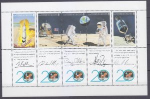 1990 Turks and Caicos Islands 871-875KL 20 years of Apollo 11 moon landing