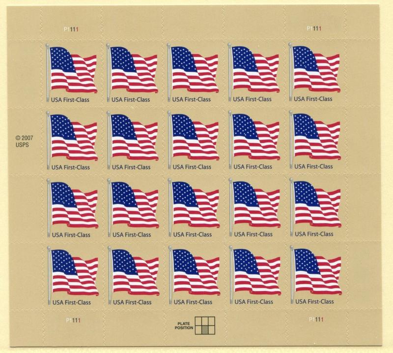 US Scott 4130 Flag Mint Sheet of 20/41 cent Stamps United States