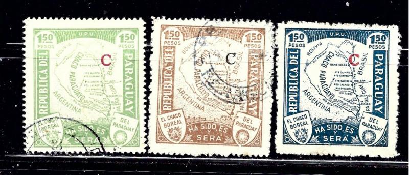 Paraguay L34-36 Used 1931-36 issues