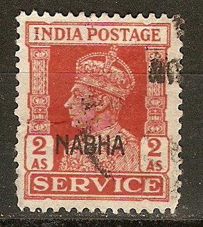 India Nabha O46 SG O62 Used VF 1944 SCV $2.25