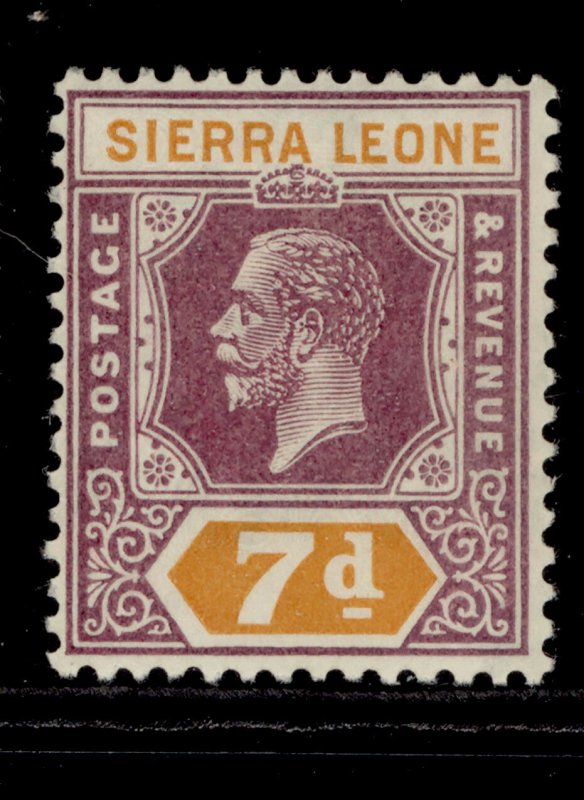 SIERRA LEONE GV SG140, 7d purple and orange, LH MINT.